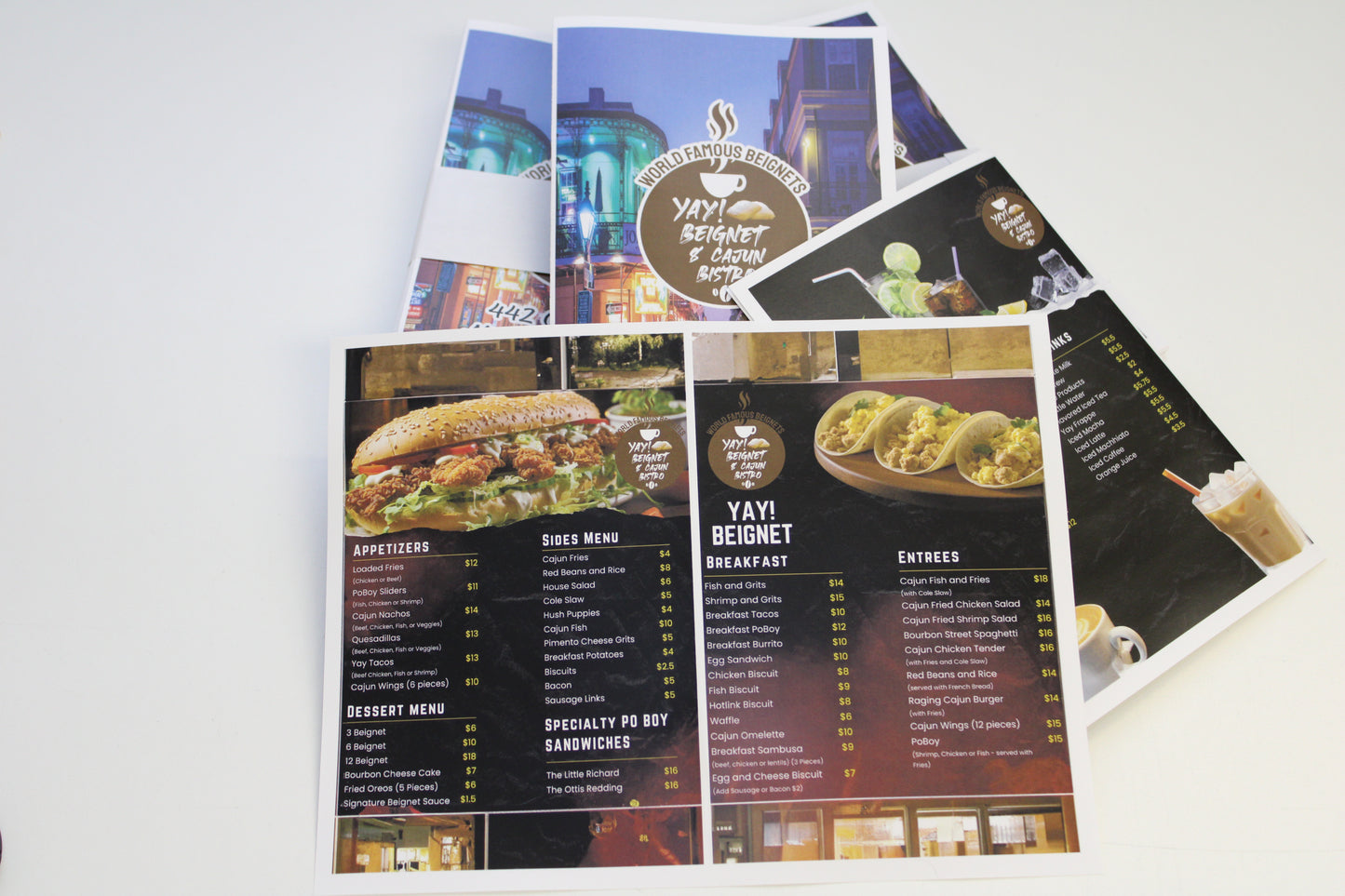 Single Fold Take out Menus.