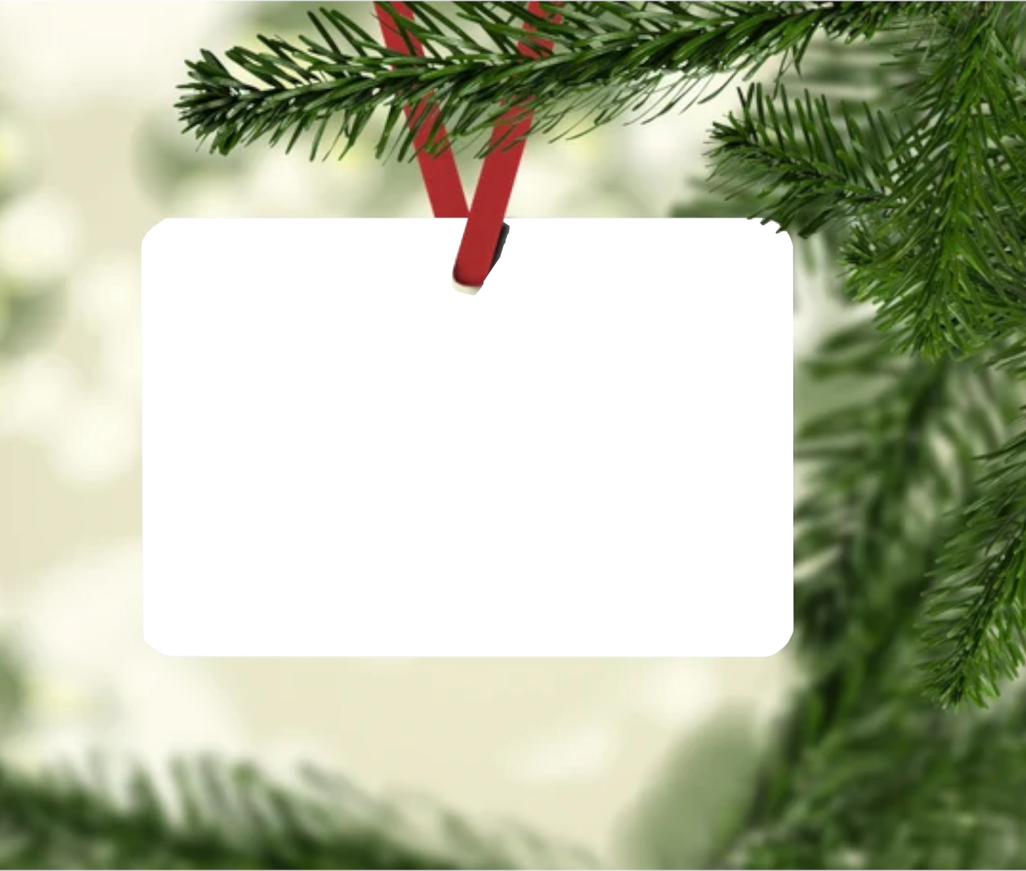 Christmas Ornament - 2 x 3 Rectangle Landscape Single Sided Ornament Custom Christmas Ornaments Family Pictures, First Christmas, custom photo.