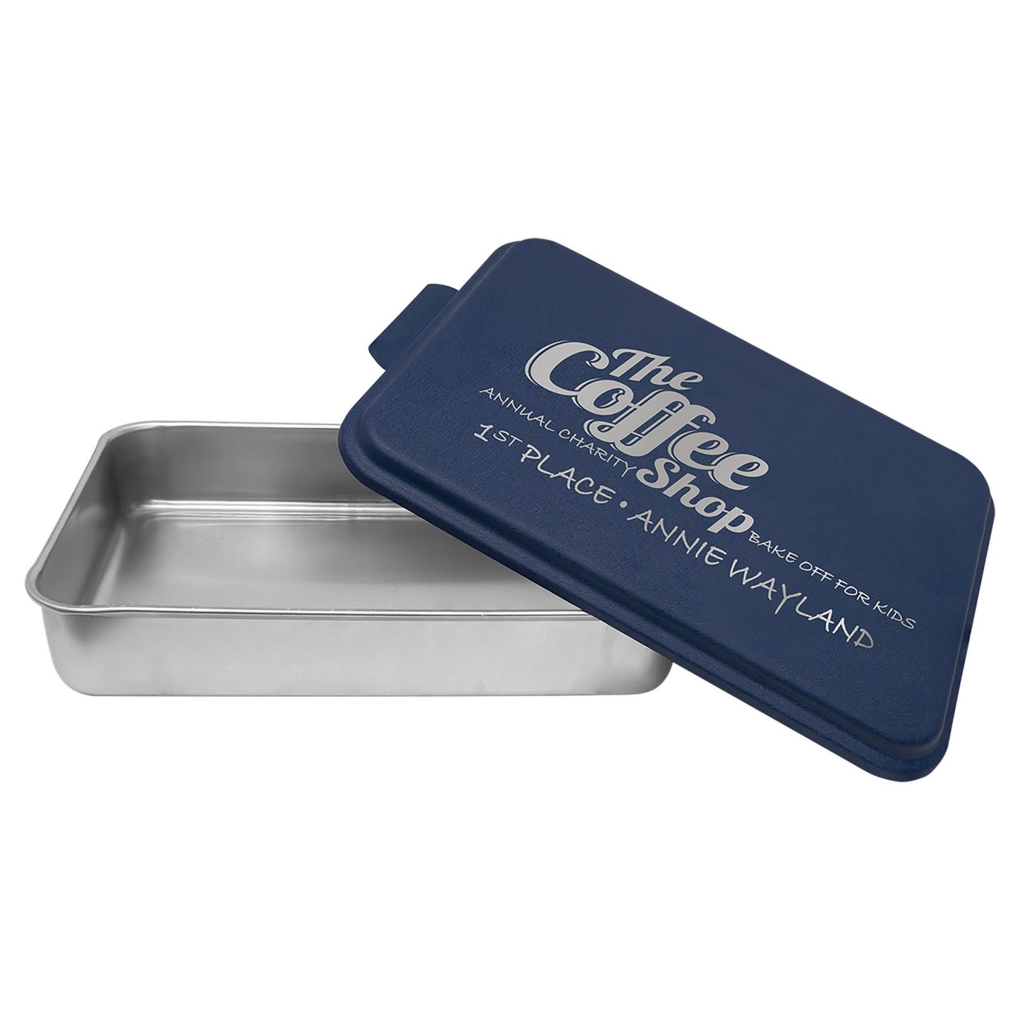 9" x 13" Aluminum Cake Pan With Custom Engraved Lid.