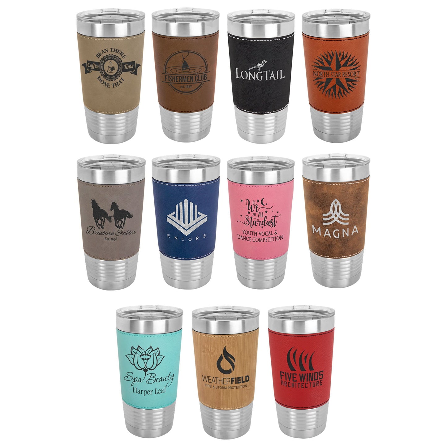 20 oz. Polar Camel Vacuum Insulated Leatherette Grip Tumbler Custom Engraved Wedding Party - Premium from Udderly Custom LLC - Just $30! Shop now at Udderly Custom LLC