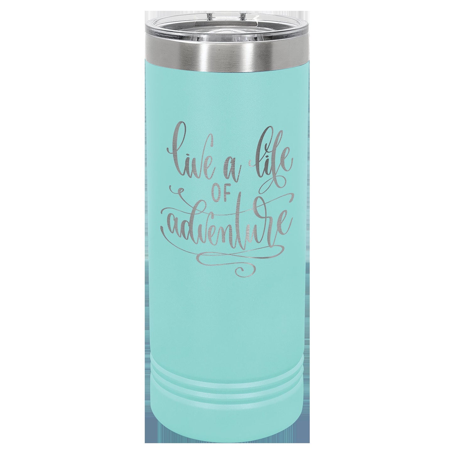 Polar Camel 22 oz. Skinny Tumbler with Slider Lid Tumbler Custom Engraved Wedding Party.