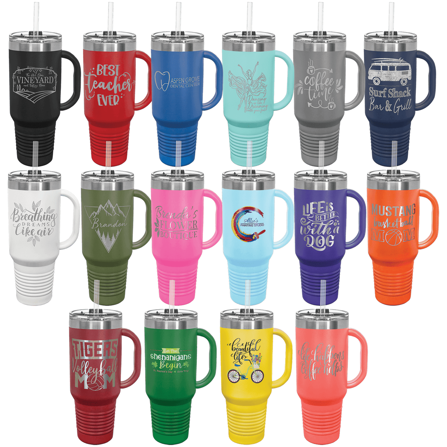 40 oz. Tumbler with Handle Polar Camel Vacuum Insulated - Premium customizable product from Udderly Custom LLC - Just $38! Shop now at Udderly Custom LLC