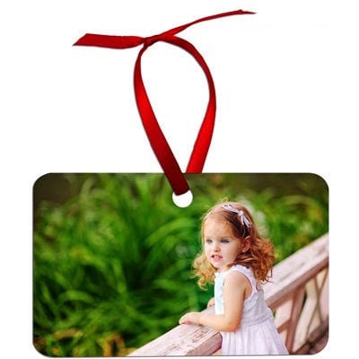 Christmas Ornament - 2 x 3 Rectangle Landscape Single Sided Ornament Custom Christmas Ornaments Family Pictures, First Christmas, custom photo - Premium  from Udderly Custom LLC - Just $15! Shop now at Udderly Custom LLC