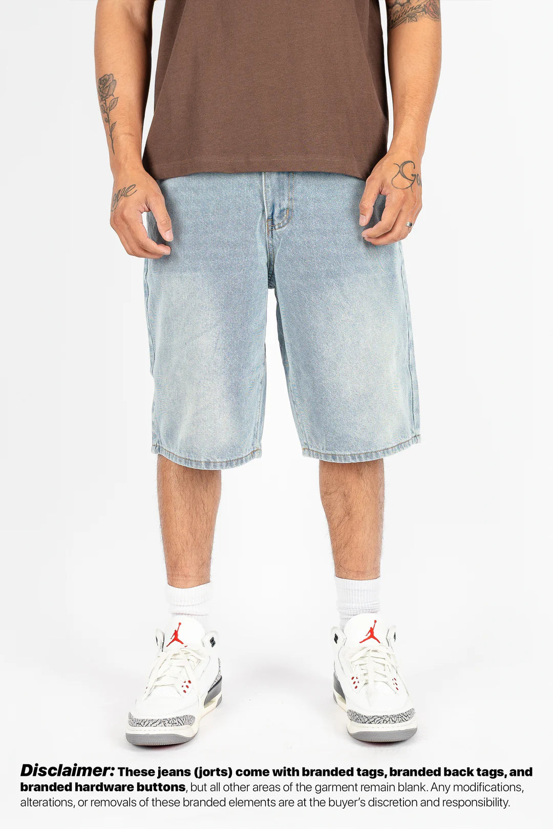Denim Shorts Jorts Baggy - Premium Blanks from Udderly Custom LLC - Just $20! Shop now at Udderly Custom LLC