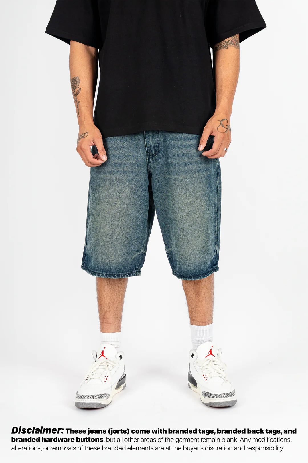 Denim Shorts Jorts Baggy - Premium Blanks from Udderly Custom LLC - Just $20! Shop now at Udderly Custom LLC