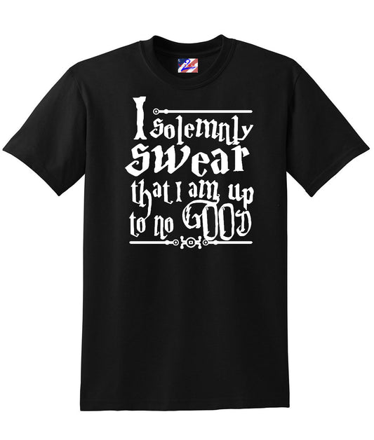 Solemnly Swear T-Shirt with Glow in the Dark Foot Prints, Wizard Shirts.