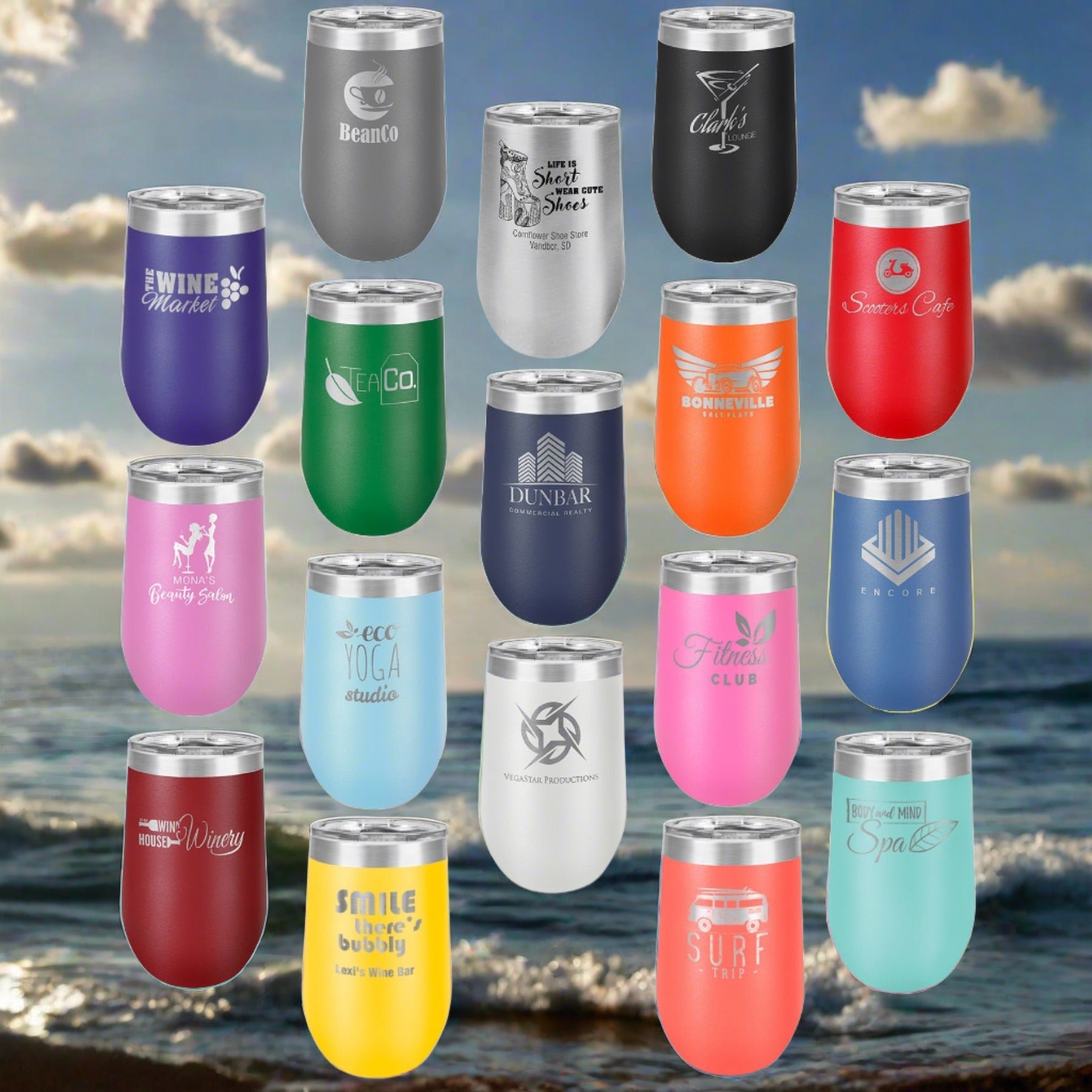 Custom Wine Tumbler 12 oz. Polar Camel Vacuum Insulated Stemless  Tumbler.